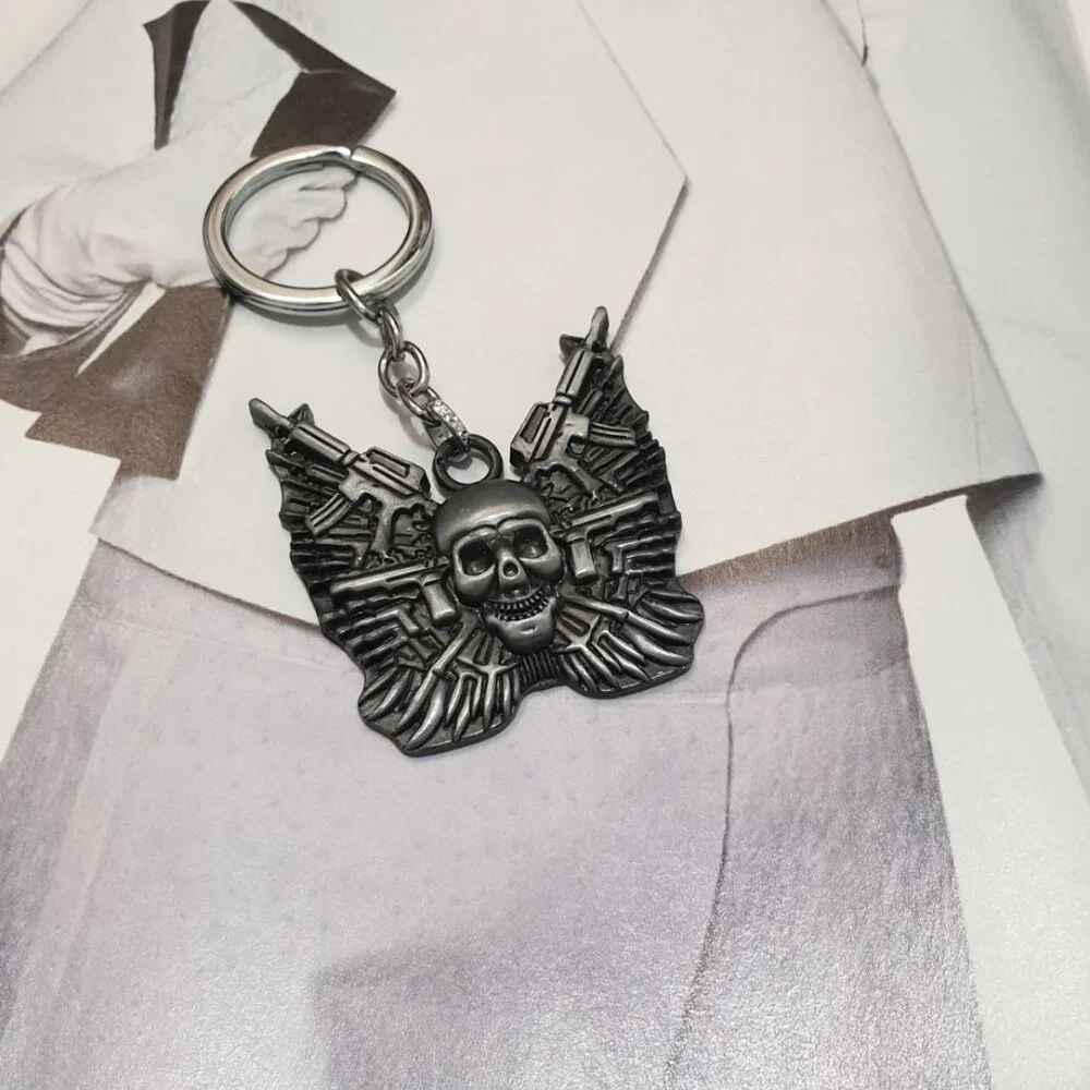 Skull Metal Key Chain Key Ring Butterfly Unisex Accessory Handbag Charm Gift